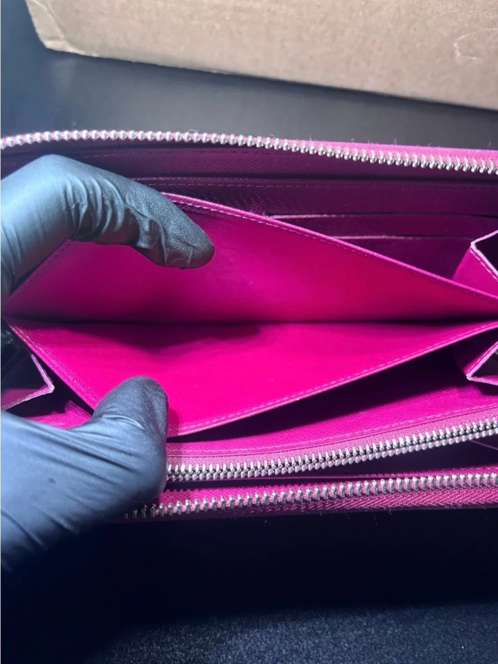 Louis Vuitton Long Epi Zippy Wallet Fuchsia Date Code: MI2155